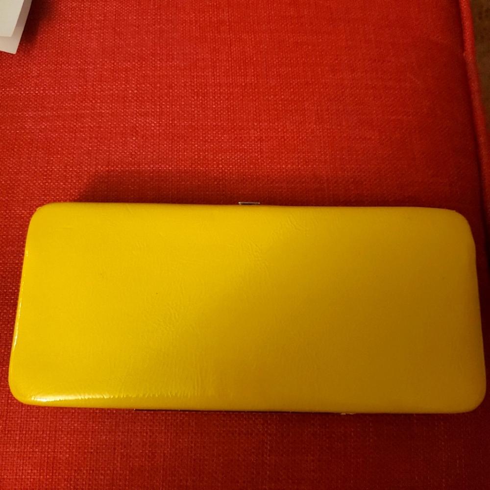 Yellow wallet or clutch